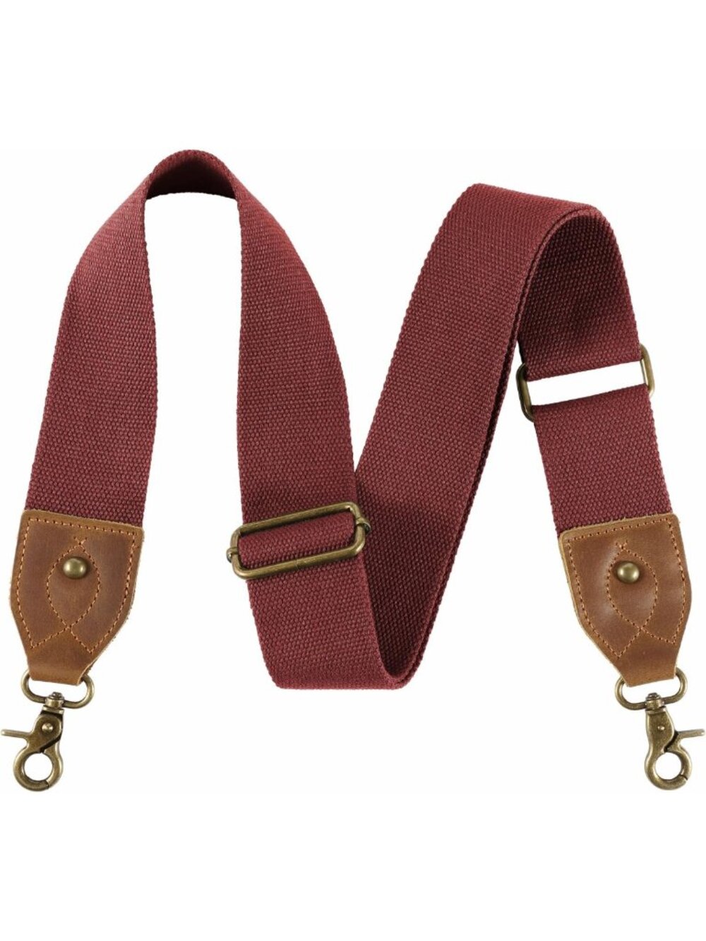 Adjustable 2" Leather Purse Strap - Retro Jacquard Embroidery Crossbody